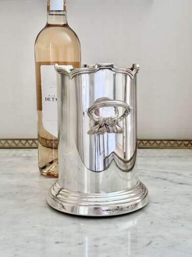 Silver plated Marples & Co bottle coaster circa 1900