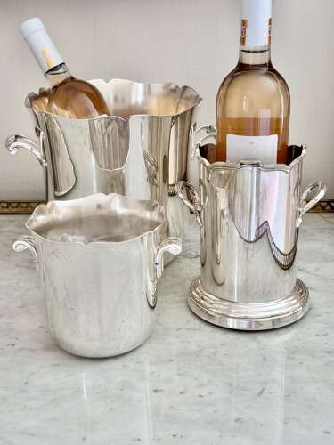 Silver plated Marples & Co bottle coaster circa 1900