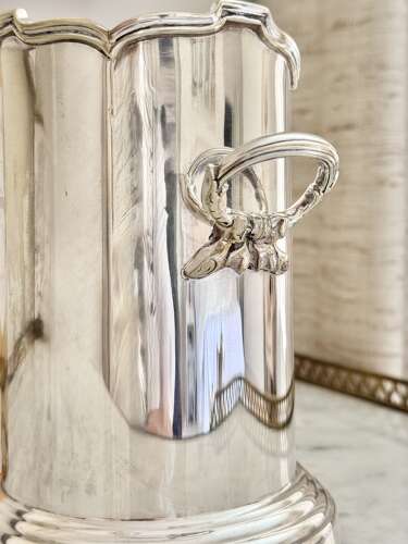 Silver plated Marples & Co bottle coaster circa 1900