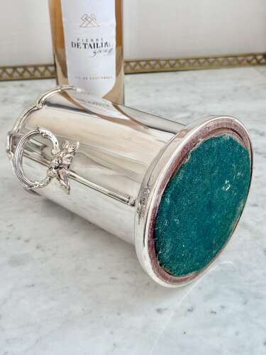 Silver plated Marples & Co bottle coaster circa 1900