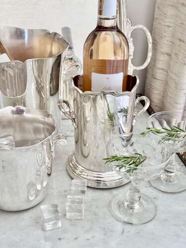 Silver plated Marples & Co bottle coaster circa 1900