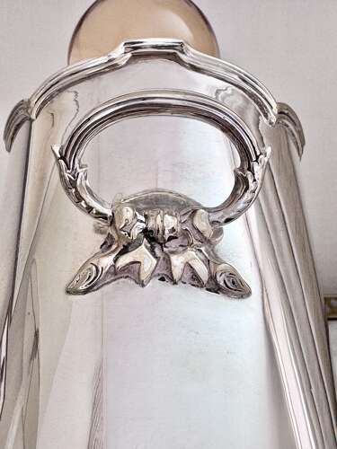 Silver plated Marples & Co bottle coaster circa 1900