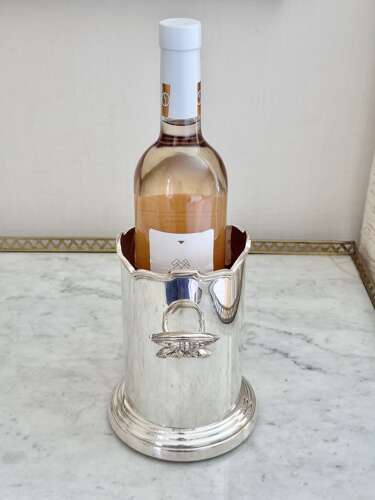 Silver plated Marples & Co bottle coaster circa 1900