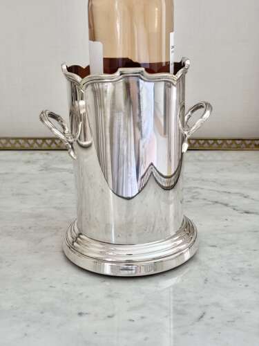 Silver plated Marples & Co bottle coaster circa 1900