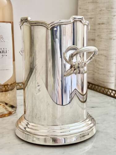 Silver plated Marples & Co bottle coaster circa 1900