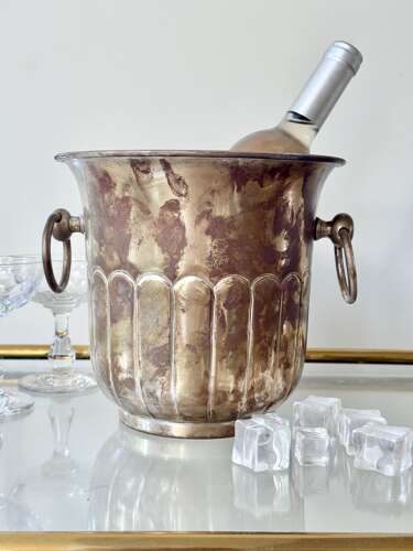 Art Nouveau patinated champagne wine cooler ice bucket C1910