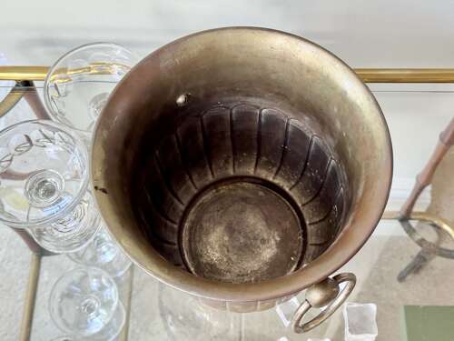 Art Nouveau patinated champagne wine cooler ice bucket C1910