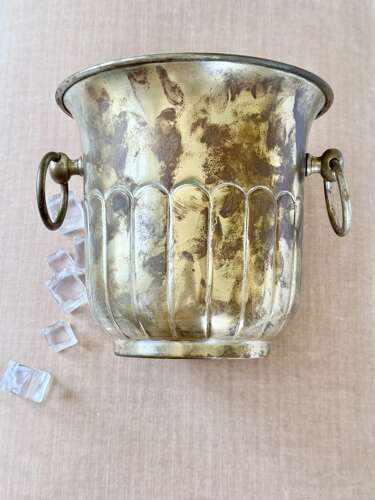 Art Nouveau patinated champagne wine cooler ice bucket C1910