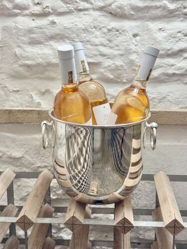 Mid Century Modern Italian Silver Plated Wine & Champagne Cooler Bucket