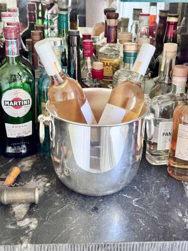 Mid Century Modern Italian Silver Plated Wine & Champagne Cooler Bucket