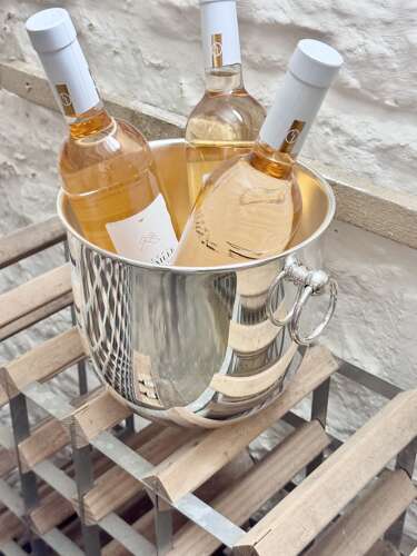 Mid Century Modern Italian Silver Plated Wine & Champagne Cooler Bucket