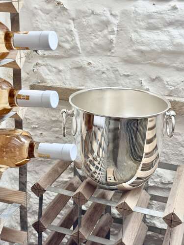 Mid Century Modern Italian Silver Plated Wine & Champagne Cooler Bucket