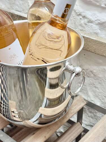 Mid Century Modern Italian Silver Plated Wine & Champagne Cooler Bucket