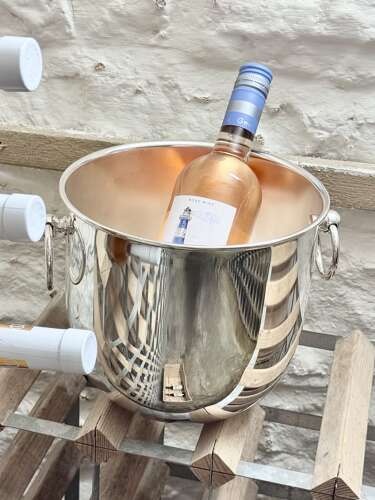 Mid Century Modern Italian Silver Plated Wine & Champagne Cooler Bucket