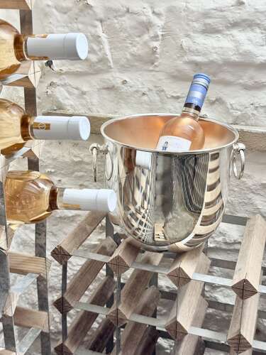 Mid Century Modern Italian Silver Plated Wine & Champagne Cooler Bucket
