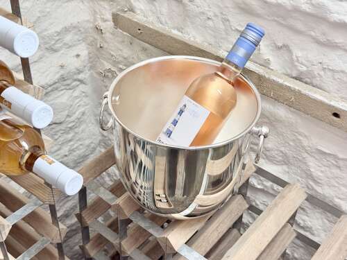 Mid Century Modern Italian Silver Plated Wine & Champagne Cooler Bucket