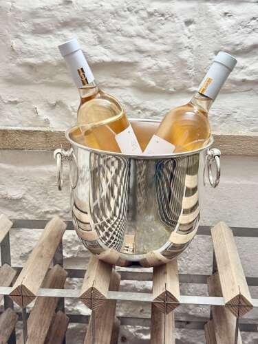 Mid Century Modern Italian Silver Plated Wine & Champagne Cooler Bucket