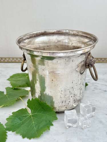 French worn silver plated Champagne wine bucket cooler C1940/50s