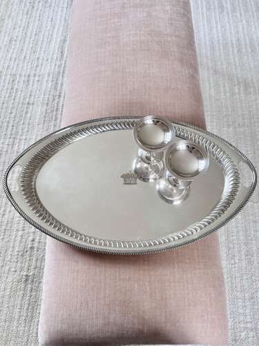 Fine Victorian Elkington Silver Plated Serving Tray 1893