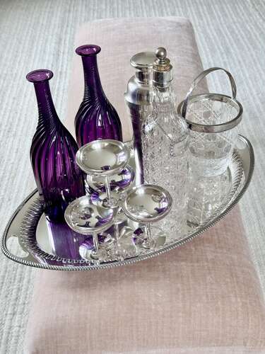 Fine Victorian Elkington Silver Plated Serving Tray 1893