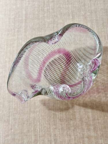 Mid Century Harrachov Czech glass bowl by Milos Pulpitel C1950