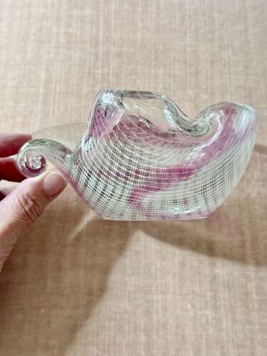 Mid Century Harrachov Czech glass bowl by Milos Pulpitel C1950