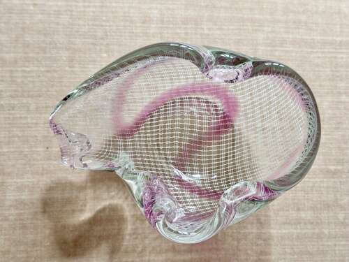 Mid Century Harrachov Czech glass bowl by Milos Pulpitel C1950