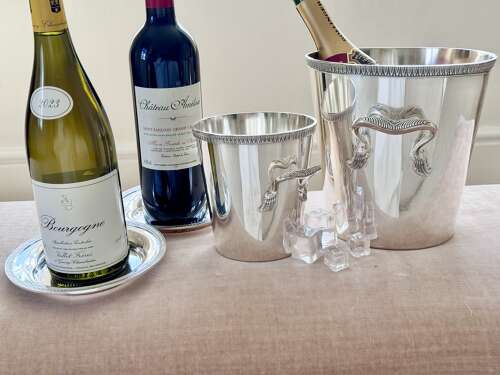 Vintage French Silver Plated drinks serving Set by St Medard