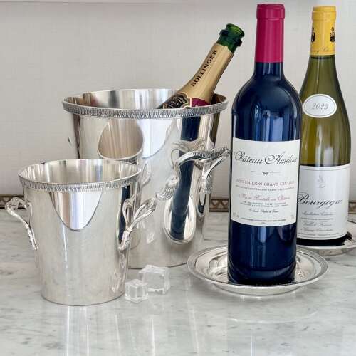 Vintage French Silver Plated drinks serving Set by St Medard