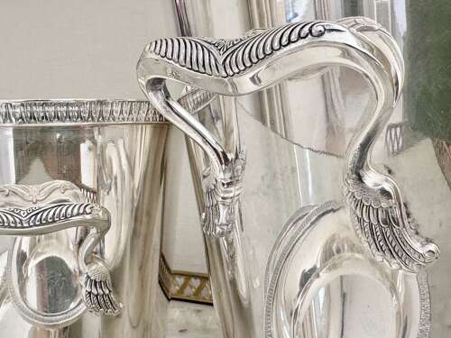 Vintage French Silver Plated drinks serving Set by St Medard