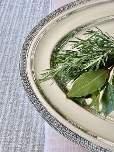 Impressive French silver plated serving platter & forks by St Medard C1940