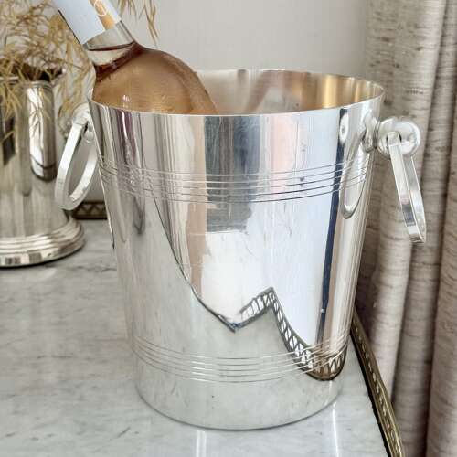 Fabulous French Art Deco Silver Plated Champagne Cooler by Orbrille C1930