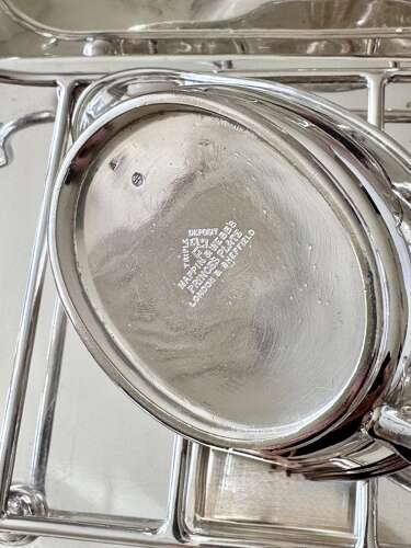 Edwardian Silver plated Asparagus Serving Set By Mappin & Webb