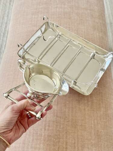 Edwardian Silver plated Asparagus Serving Set By Mappin & Webb