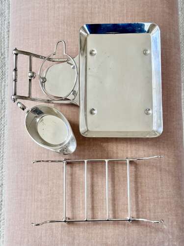 Edwardian Silver plated Asparagus Serving Set By Mappin & Webb