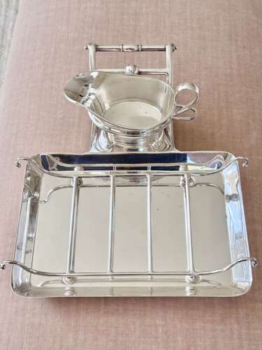 Edwardian Silver plated Asparagus Serving Set By Mappin & Webb
