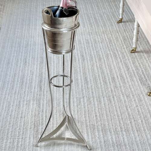 Old Elkington Silver Plated Hotel Champagne Cooler & Stand 1955
