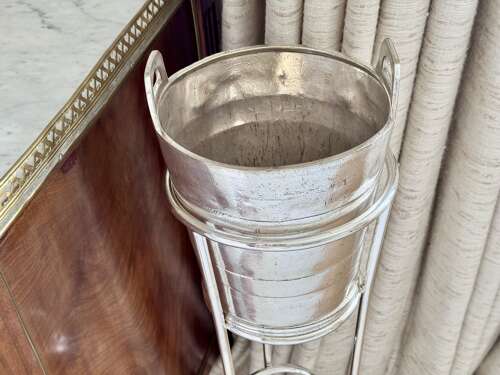 Old Elkington Silver Plated Hotel Champagne Cooler & Stand 1955