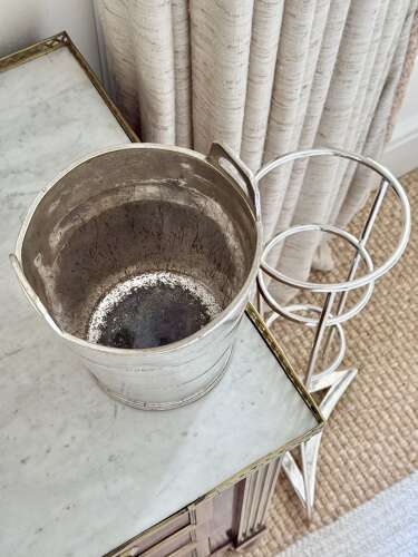Old Elkington Silver Plated Hotel Champagne Cooler & Stand 1955