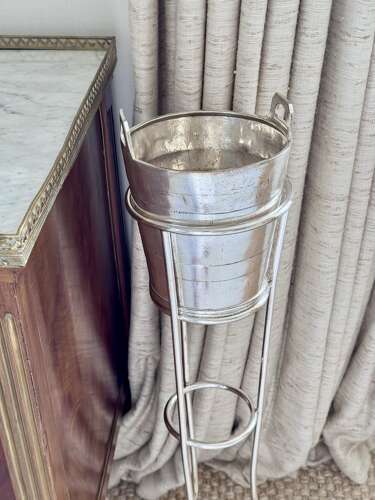 Old Elkington Silver Plated Hotel Champagne Cooler & Stand 1955