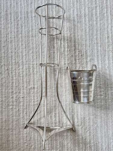 Old Elkington Silver Plated Hotel Champagne Cooler & Stand 1955